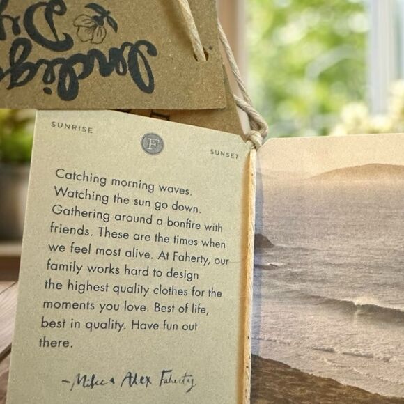 Faherty Organic Cotton Denim Remi Dress Blue Hanalei Wash Midi Pockets Jumper - Picture 12 of 15